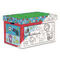 At Play Color In Toy Box, Sports Design, 1 Section, 5.25 Cu Ft, 28 X 18 X 18, White/black
