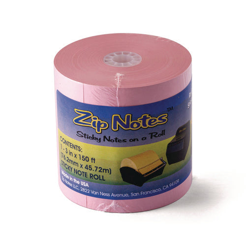 Dispenser Refill Roll, Unruled, Approx: 600 3 X 3 Sheets, 3 X 150 Ft Roll, Pink