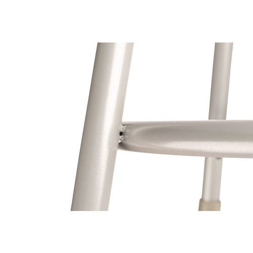 6400 Series Fixed Height Heavy Duty Vinyl Padded Steel Stool, Backless, Supports 500 Lb, 30 Seat Height, Gray Seat/base