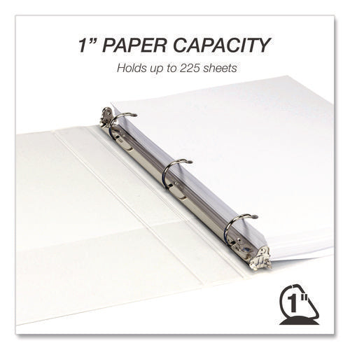 Durable D-ring View Binders, 3 Rings, 1 Capacity, 11.5 X 8.5, White, 4/pack