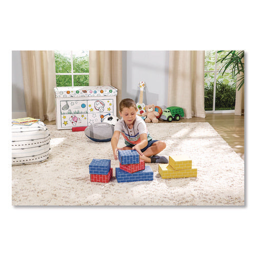 At Play Color In Toy Box, Sports Design, 1 Section, 5.25 Cu Ft, 28 X 18 X 18, White/black
