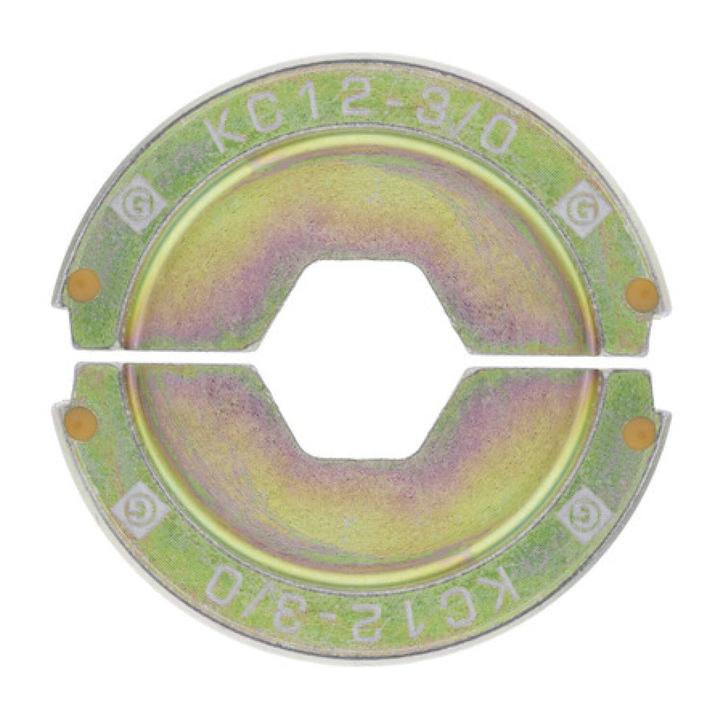 NSI KC12-3/0 U-Type Die #3/0 Awg Copper 1 Pair Orange