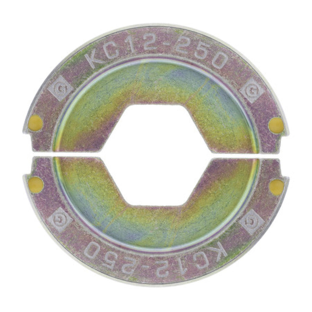 NSI KC12-250 U-Type Die 250 Mcm Copper 1 Pair Yellow