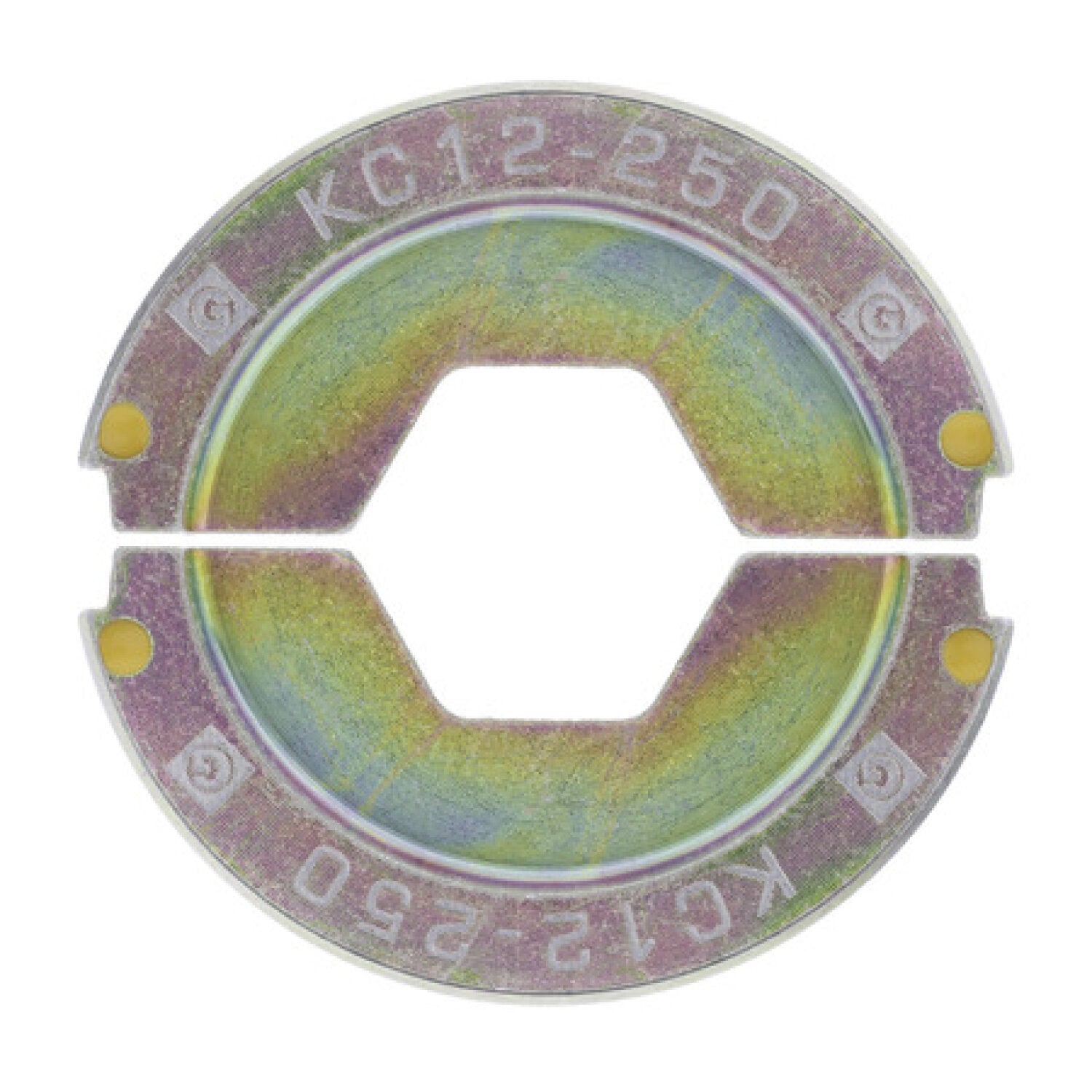 NSI KC12-250 U-Type Die 250 Mcm Copper 1 Pair Yellow