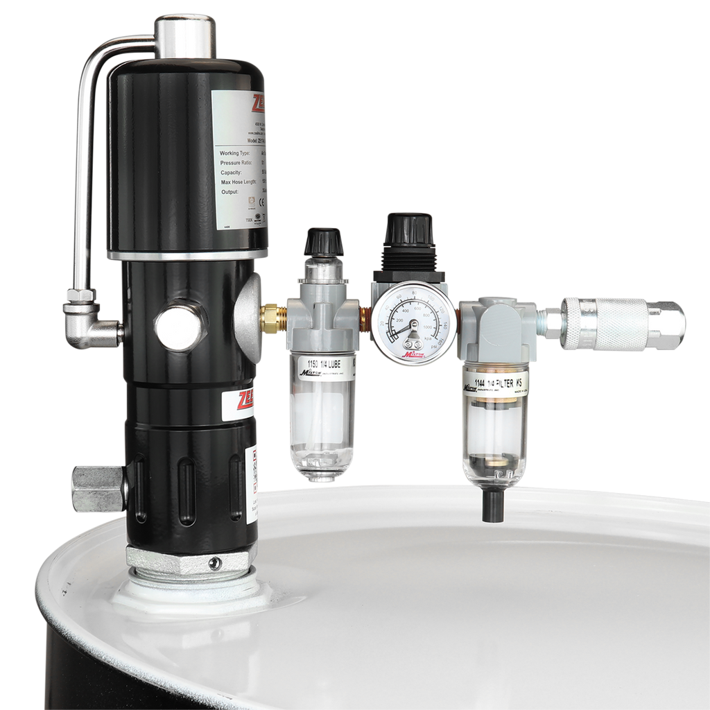 ZE1746K – 5:1 Pneumatic Piston Pump for 55-Gallon Drums w/FRL