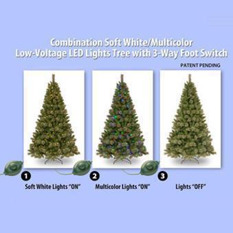 Crystal Elegance Pine Dual Color LED PowerConnect™ Pre-Lit Artificial Christmas Tree